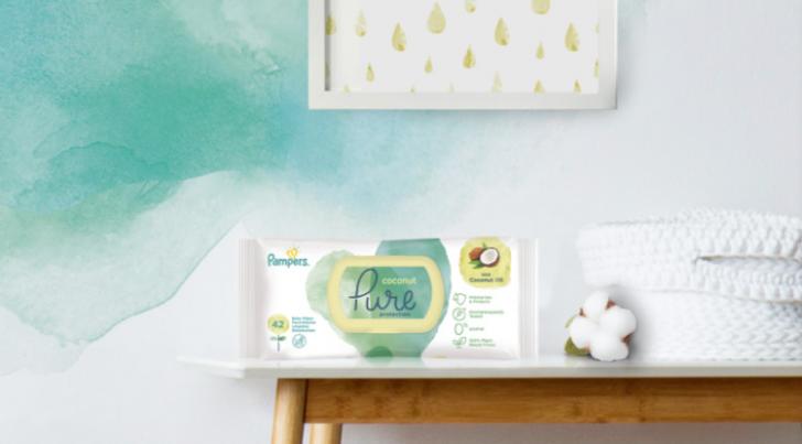 Pampers pure hot sale coconut wipes